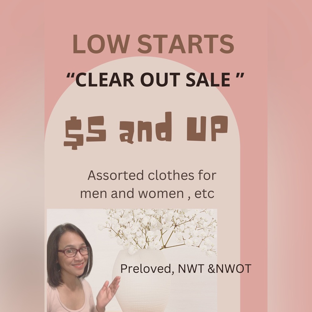 Come and Join me Tonight for a clear out sale with Low Starts !